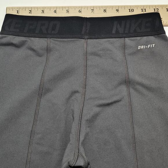 Nike Pro Dri Fit Heather Gray Training Workout Running Leggings Women's Small - Picture 7 of 8